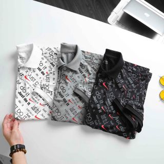 Áo polo nam cổ bẻ JUST DO IT 100% thoáng mát , SIZE 55kg -&gt; 95kg