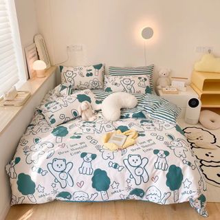 Bộ Chăn Ga Gối cotton living , cotton 100% mát