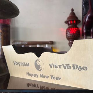 Khay Gỗ Gói Quà Tết Vovinam Giỏ Đựng Trái Cây Khắc Lazer Ailaikit