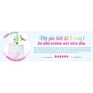 [BVS]Băng vệ sinh dạng quần SHANA cho bé gái tuổi teen-6 GÓI