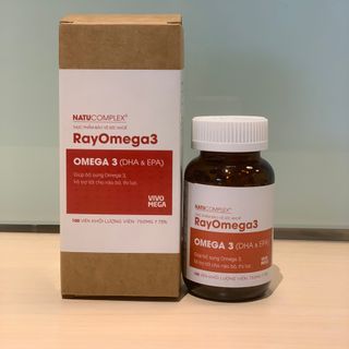 Viên uống hỗ trợ thị lực và não bộ RayOmega3 với dầu cá tinh chế nhập khẩu Nauy