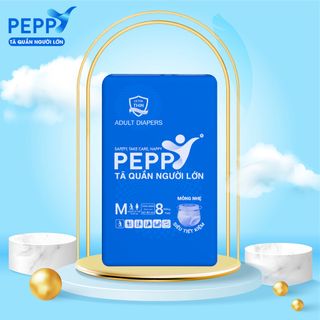 [HOT] Tã, bỉm quần người già Peppy size M - 8 miếng/gói-Combo 6 gói