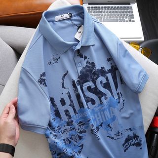 Áo Polo cổ bẻ RUSSIA 100% thoáng mát , Form rộng