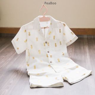 Bộ đồ bé trai quả dứa Peaboo chất liệu linen thoáng mát