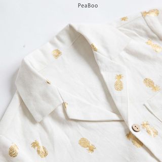 Bộ đồ bé trai quả dứa Peaboo chất liệu linen thoáng mát