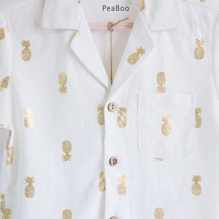 Bộ đồ bé trai quả dứa Peaboo chất liệu linen thoáng mát