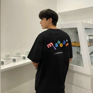 Quần dài ống rộng chất da cá mịn, dày dặn, form dưới 50-70kg logo in hoạ tiết