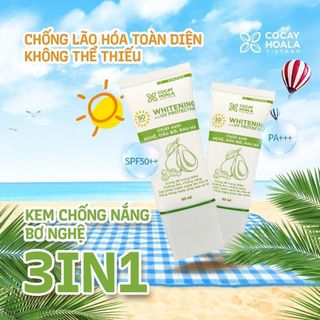 (Mẫu mới) Kem chống nắng chiết xuất nghệ, dầu bơ, rau má cocayhoala 30ml