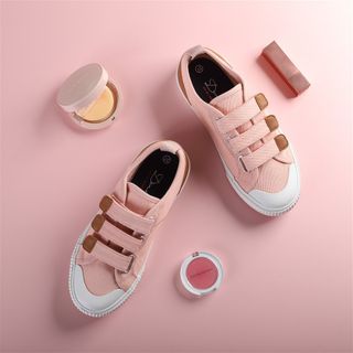 Giày Sneaker Vải Nữ E01 Quai Dán Nữ Tính E01 Pink giá sỉ