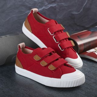 Giày Sneaker Vải Nữ E01 Quai Dán Nữ Tính Red