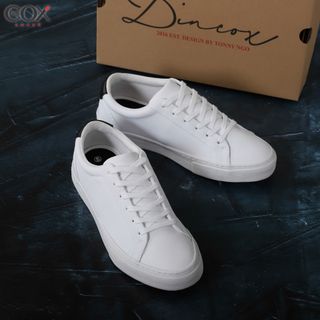 Giày Sneaker Da Unisex D20 Năng Động Cá Tính White/Black giá sỉ