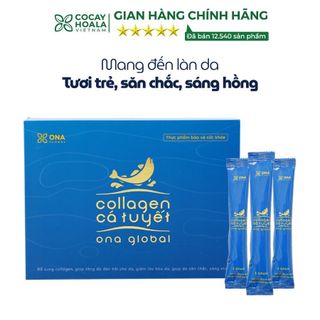 Collagen cá tuyết Nauy - ONA GOBAL làm đẹp da, da săn chắc, căng bóng,ẩm mượt hộp 30 gói giá sỉ