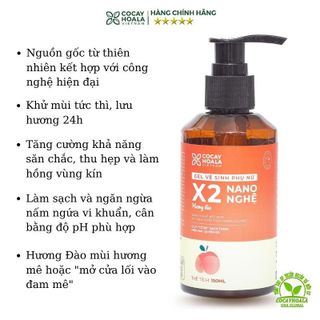 Gel Vệ Sinh Phụ Nữ Trị Viêm Ngứa X2 Nano Nghệ Cocayhoala 150ml