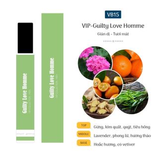 VIP GUILTY LOVE HOMME Tinh Dầu Nước Hoa Pháp Cao Cấp by Jayden Boutique giá sỉ