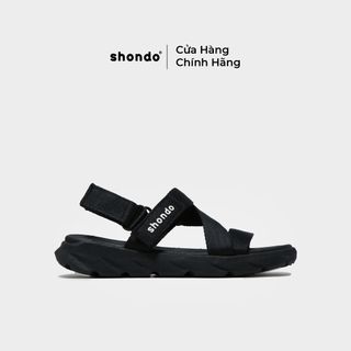 Giày Sandals thời trang Nam Nữ Shondo F6 Sport Màu Đen