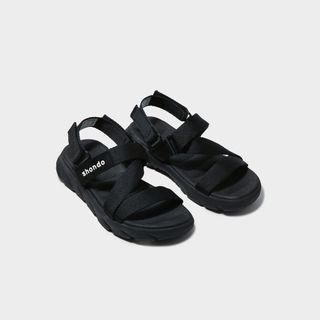 Giày Sandals thời trang Nam Nữ Shondo F6 Sport Màu Đen