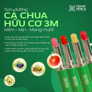 Son dưỡng cà chua hữu cơ 3M Cocayhoala - Dưỡng môi an toàn cho mẹ giá sỉ