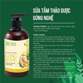 Sữa tắm chống cảm thảo dược Gừng - Nghệ cocayhoala