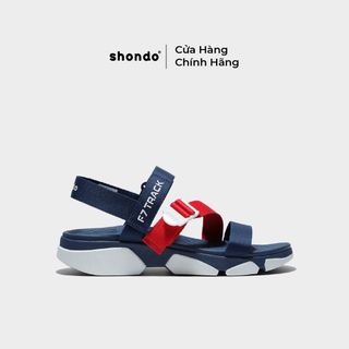 Giày Sandals Shondo F7 Track xanh navy đế trắng