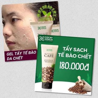 Tẩy da chết cafe cỏ cây hoa lá làm sạch sâu, thải độc da..100gr