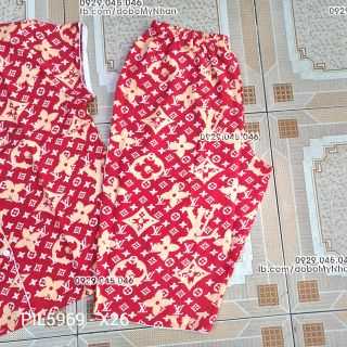 [60-70KG] Bộ mặc nhà Pijama lửng vải lụa hàn cao cấp mát mịn - PL6070 - X26