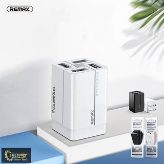 [Cốc sạc điện thoại 2022] Cốc sạc 4 cổng USB Remax RP-U43 | Mẫu mã đẹp, chất lượng, bền bỉ & an toàn