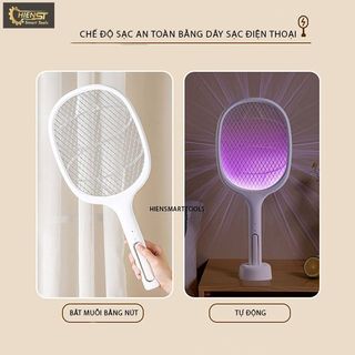 [Sản Phẩm Hot 2022] Vợt muỗi thông minh, vợt muỗi cao cấp 2022 | Dùng pin, sạc bằng cáp sạc điện thoại Micro-USB