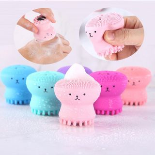Bông rửa mặt hình bạch tuộc mềm massage cực êm như gái Hàn