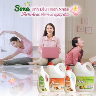 Nước lau sàn Sinh học Hương Quế Can 3,6 Kg | Nước lau sàn Sinh học SONA kết hợp tinh dầu thiên nhiên khử mùi, đuổi muỗi (Quế/Sả chanh)