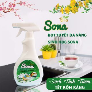 Bọt Tuyết Đa Năng - Tẩy Đa Năng SoNa | Xịt Đa Năng, Tẩy Rửa Vết Bẩn Nhà Bếp, Lau Kính Sạch Bong, Vệ Sinh Bề Mặt SoNa 500ml