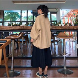 Áo khoác kaki quốc dân lai bầu tay phồng