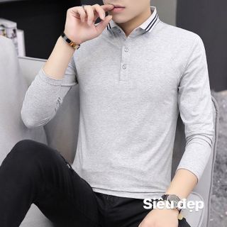 áo tay dài cổ trụ trơn
