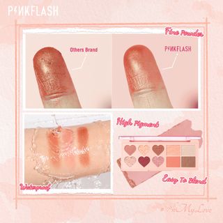 Bàng Phấn Trang Điểm Tích Hợp Phấn Bắt Sáng Pinkflash Đa Năng Cho Mặt/Mắt 120g