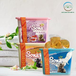 Hộp Viên Giặt Xả Hương Comfort | Viên Giặt Xả Quần Áo SoNa - Sản Phẩm Sinh Học Siêu Tiện Lợi |Hộp 30 Viên| Siêu Tiết Kiệm & An Toàn