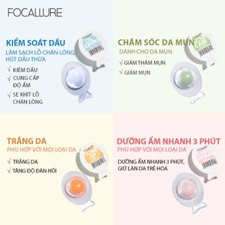 MẶT NẠ 7 NGÀY FOCALLURE 3.8G HỖ TRỢ GIẢM MỤN DƯỠNG ẨM KIỂM SOÁT DẦU NHỜN DƯỠNG DA TRẮNG HỒNG