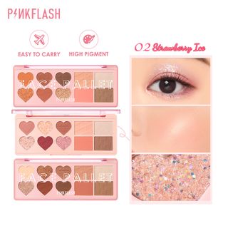 BẢNG PHẤN TRANG ĐIỂM MẮT TÍCH HỢP PHẤN BẮT SÁNG PINKFLASH LÌ BỀN, LÂU TRÔI CHỐNG NƯỚC, MÀU SẮC TRẺ TRUNG giá sỉ