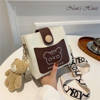 TÚI ĐEO HÌNH GẤU CUTE, MÀU SẮC DỄ THƯƠNG, NGĂN TÚI RỘNG DA MỀM
