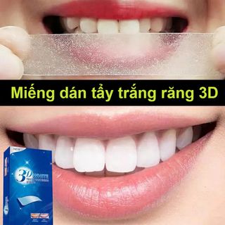 Miếng dán trắng răng tiện lợi 3D White Teeth Whitening Strips gồm 14 miếng dán 7 gói giá sỉ