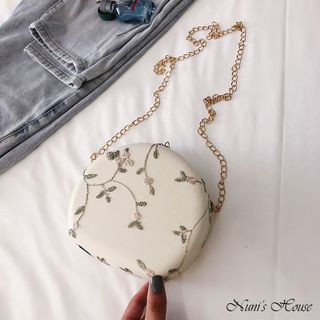 TÚI HỘP ĐEO CHÉO HỌA TIẾT CÀNH HOA SIÊU XINH, MÀU SẮC TRANG NHÃ, PHÙ HỢP MANG ĐI LỄ, CHÚC TẾT
