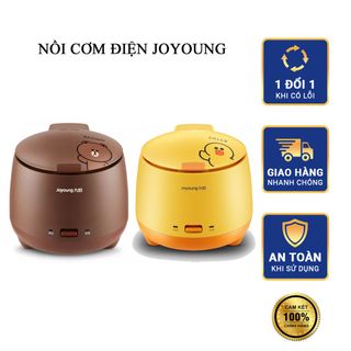 Nồi Cơm Điện Joyoung Line Friends Mini Nhỏ Gọn Đa Năng Chất Lượng Cao Cấp Dung Tích 1.5L Hình Vịt Sally Vàng Gấu Brown