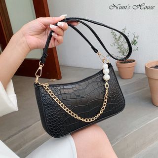 TÚI NỮ ĐEO VAI, DA SẦN PHỐI DÂY XÍCH CẦM TAY THÍCH HỢP ĐI LÀM CÔNG SỞ, DẠO PHỐ