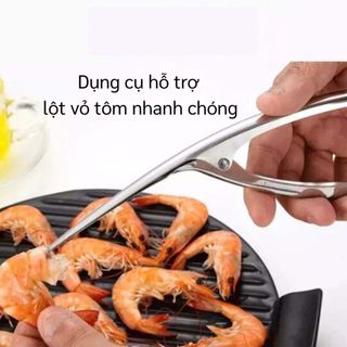 Dụng Cụ Lột Vỏ Tôm VikiHouse Inox 304 Không Sợ Dơ Tay Nhanh Gọn Tiện Lợi Chuyên Dụng