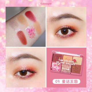 Bảng Phấn Mắt Colourgrid 6 Màu Lì 12g Và Hiệu Ứng Ánh Kim Mịn, Kháng Nước Lâu Trôi