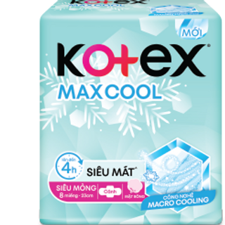 Băng vệ sinh KOTEX Max Cool Siêu Mỏng Không Cánh ( gói 8miếng ) Bao 48 gói giá sỉ