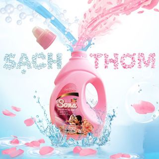 Nước Giặt Sinh Học SONA Hương Anh Đào 3.6Kg. Hương thơm bền lâu, lưu giữ suốt cả ngày