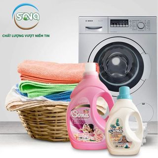 Nước Giặt Sinh Học SONA Hương Anh Đào 3.6Kg. Hương thơm bền lâu, lưu giữ suốt cả ngày