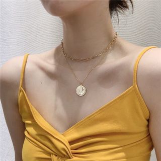 Dây chuyền nhiều lớp mặt hình độc đáo cho nữ
