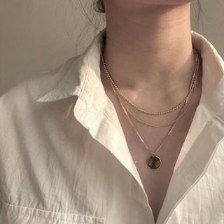 Vòng Cổ Hợp Kim Mặt Hình Đồng Xu Thời Trang Cho Nữ