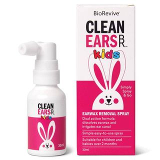 Xịt ráy tai thỏ hồng Clean Ears Kids, Úc (30ml) làm tan ráy tai cho bé từ 2 tháng tuổi trở lên