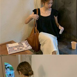 Áo Sơ Mi Cổ Búp Bê Phong Cách Hàn Quốc Xinh Xắn Cho Nữ